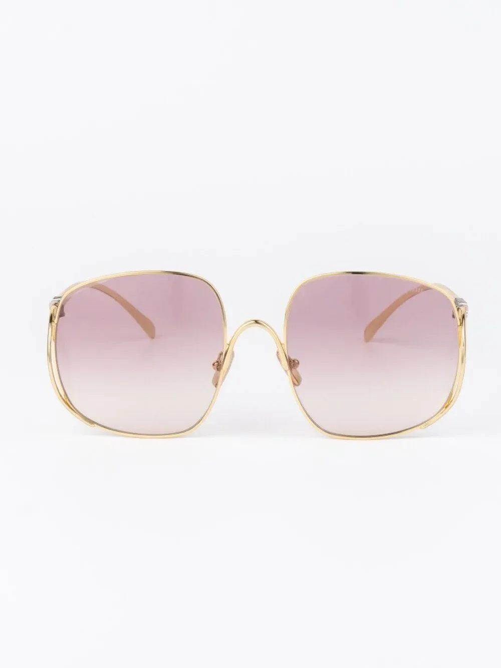 Miu Miu Women Sunglasses Gold Pink Gradient Square MUA57S 5AK40S NEW AUTHENTIC